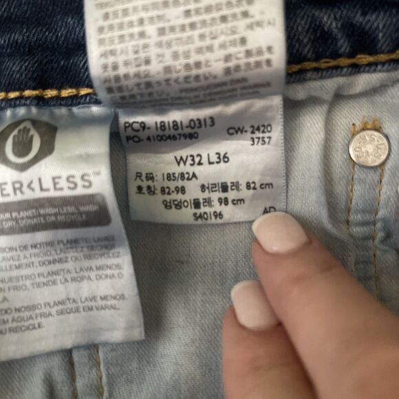 Levis 541 Jeans Mens 32x35 Blue Athletic Tapered Fit Denim Pants Chore Outdoor - Picture 7 of 7